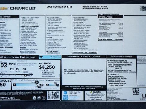 New 2026 Chevrolet Equinox EV LT AWD/4WD image 30