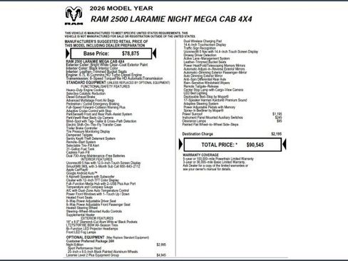 Used 2026 RAM 2500 Laramie AWD/4WD image 2