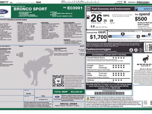 Certified 2023 Ford Bronco Sport Big Bend w/ Convenience Package AWD/4WD image 34