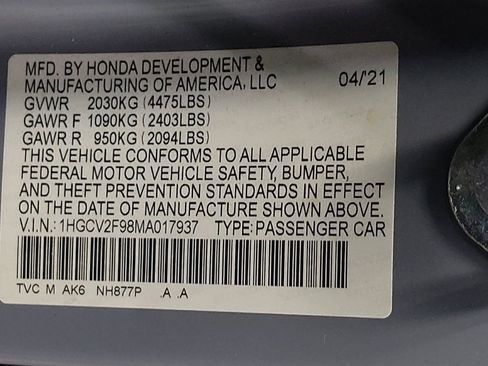 Used 2021 Honda Accord Touring image 33