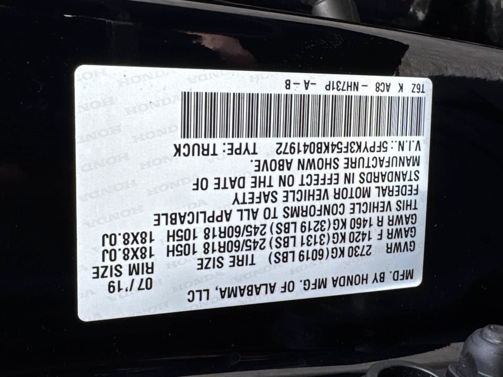 Used 2019 Honda Ridgeline RTL image 37