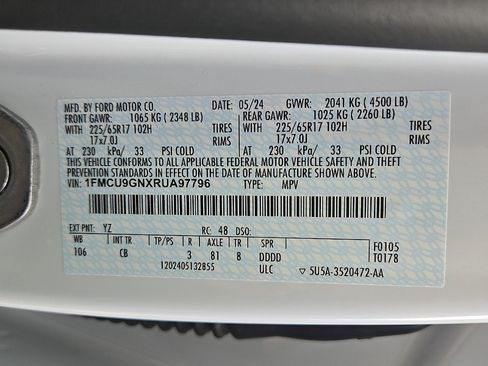Certified 2024 Ford Escape Active AWD/4WD image 24