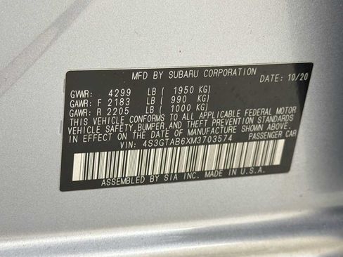 Used 2021 Subaru Impreza 2.0i AWD/4WD image 11