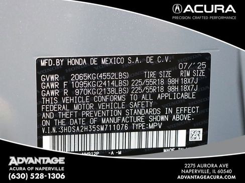 Certified 2025 Acura ADX AWD image 38