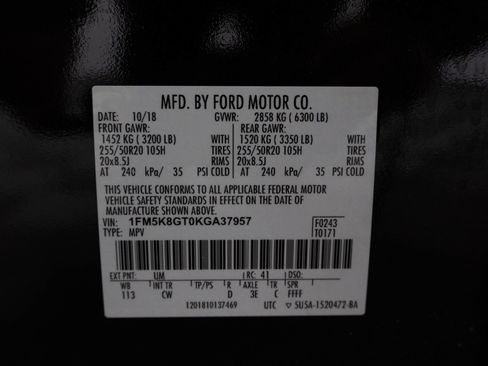 Used 2019 Ford Explorer Sport w/ Equipment Group 401A AWD/4WD image 53