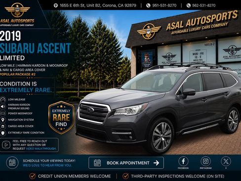 Used 2019 Subaru Ascent Limited w/ Popular Package #2 AWD/4WD image 2