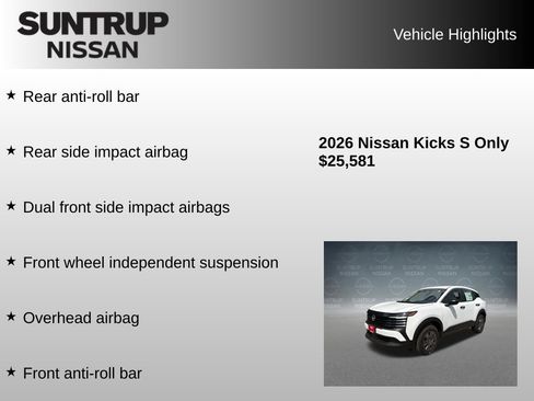 Used 2026 Nissan Kicks S FWD image 16