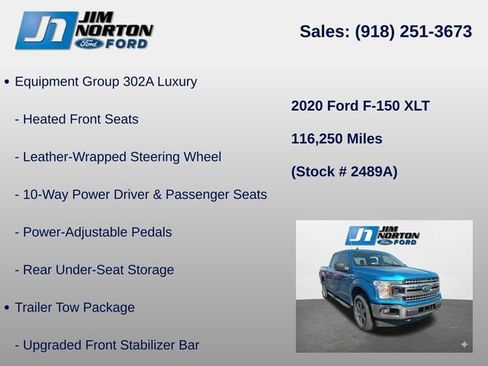 Used 2020 Ford F150 XLT w/ Equipment Group 302A Luxury image 14