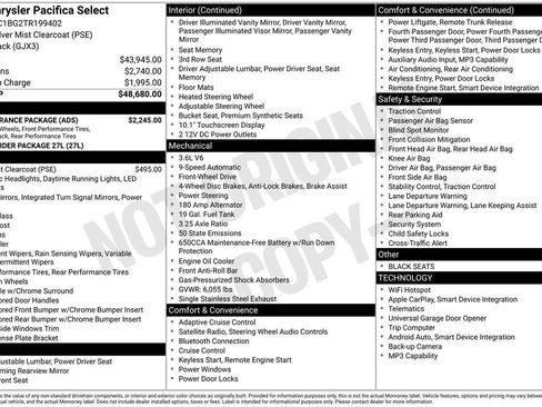 New 2026 Chrysler Pacifica Select w/ S Appearance Package image 21