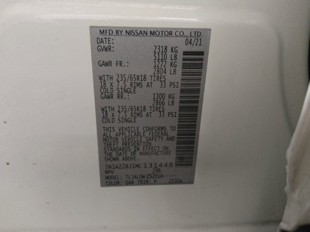 Used 2021 Nissan Murano SV FWD image 33