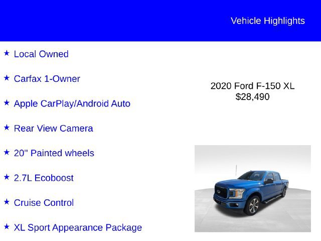 Used 2020 Ford F150 XL w/ Equipment Group 101A Mid RWD image 2