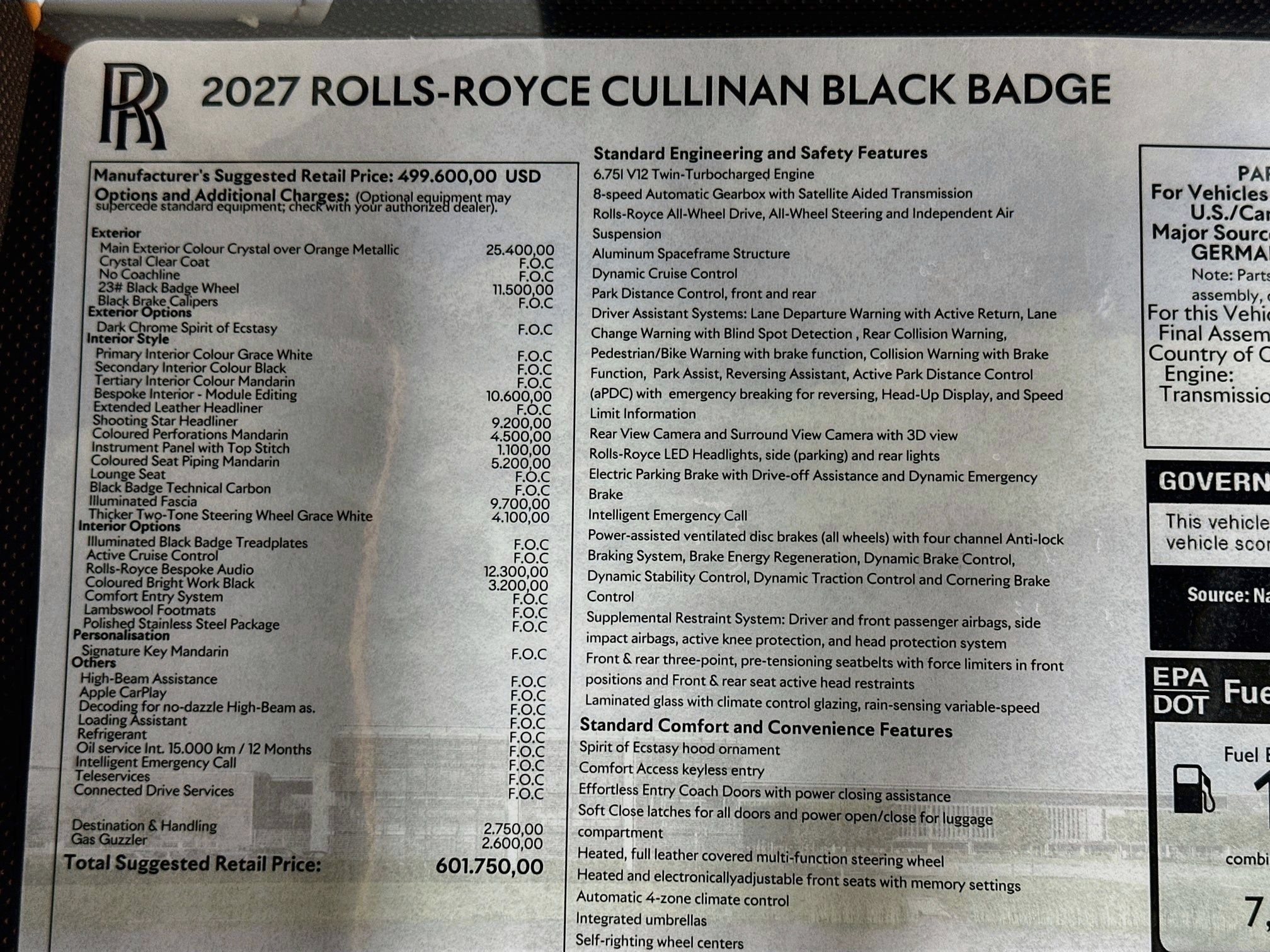 New 2027 Rolls-Royce Cullinan Black Badge AWD/4WD image 29