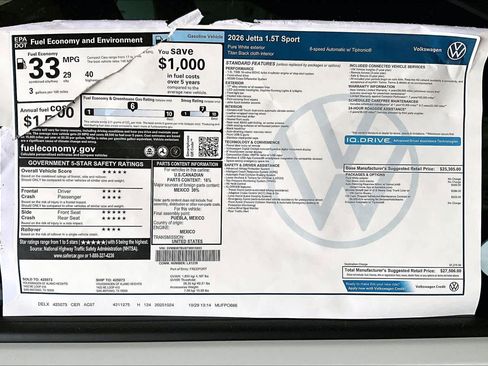 New 2026 Volkswagen Jetta Sport image 18