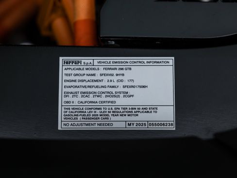 Certified 2025 Ferrari 296 GTB RWD image 42