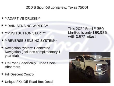 Used 2024 Ford F350 Limited w/ FX4 Off-Road Package image 9