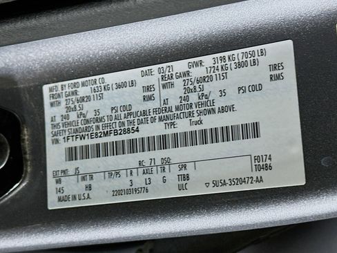 Used 2021 Ford F150 Lariat AWD/4WD image 12