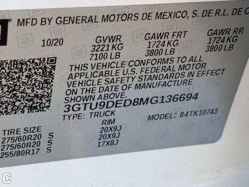 Certified 2021 GMC Sierra 1500 SLT w/ SLT Premium Plus Package AWD/4WD image 30