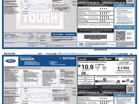Certified 2020 Ford Ranger XLT w/ Equipment Group 302A Luxury AWD/4WD image 3