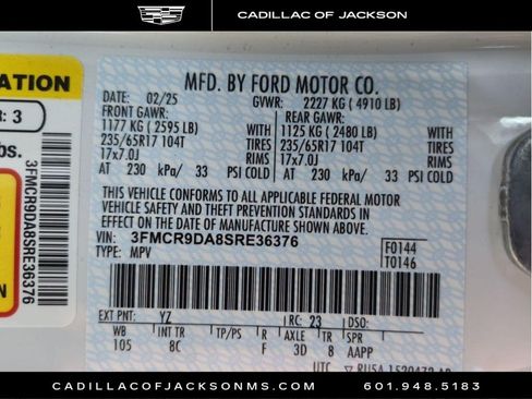 Used 2025 Ford Bronco Sport Badlands w/ Sasquatch Badlands Package AWD/4WD image 29