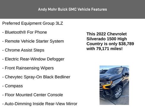 Used 2022 Chevrolet Silverado 1500 High Country w/ High Country Premium Package AWD/4WD image 17