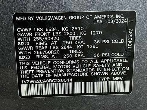 Used 2024 Volkswagen Atlas Cross Sport SE image 12