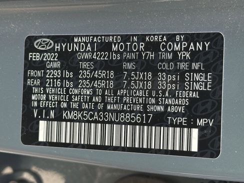 Used 2022 Hyundai Kona Limited w/ Cargo Package image 15
