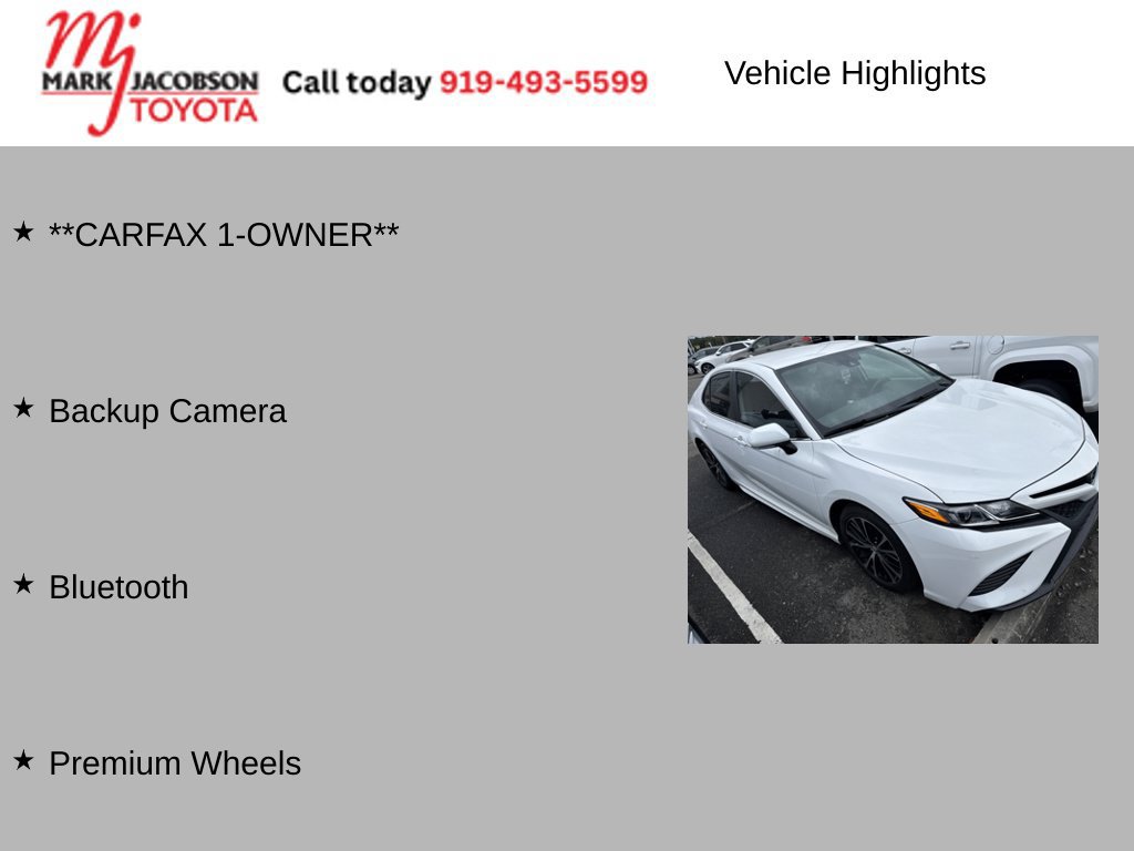 Used 2020 Toyota Camry SE w/ Convenience Package FWD image 6