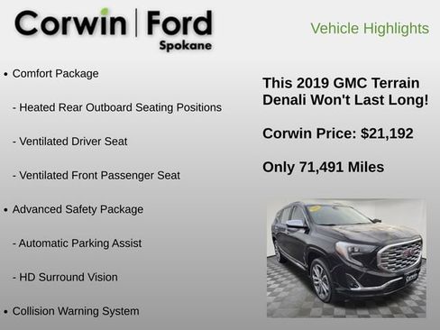 Used 2019 GMC Terrain Denali w/ Advanced Safety Package image 12