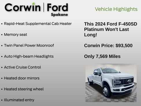 Certified 2024 Ford F450 Platinum w/ Camper Package image 19