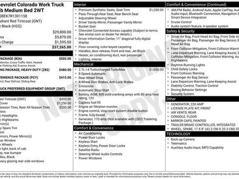 Used 2024 Chevrolet Colorado W/T w/ Safety Package RWD image 33