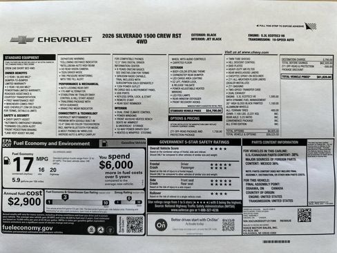 New 2026 Chevrolet Silverado 1500 RST AWD/4WD image 62