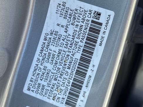 Certified 2025 Honda Civic FWD Hybrid Sedan image 25
