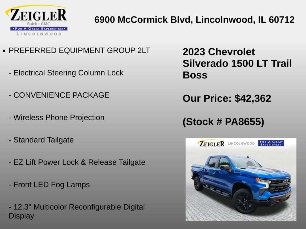 Certified 2023 Chevrolet Silverado 1500 LT Trail Boss w/ Protection Package AWD/4WD image 18