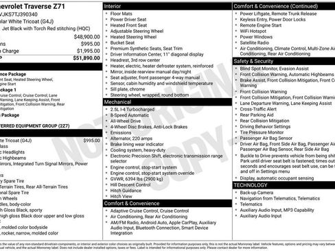 New 2026 Chevrolet Traverse Z71 AWD/4WD image 25