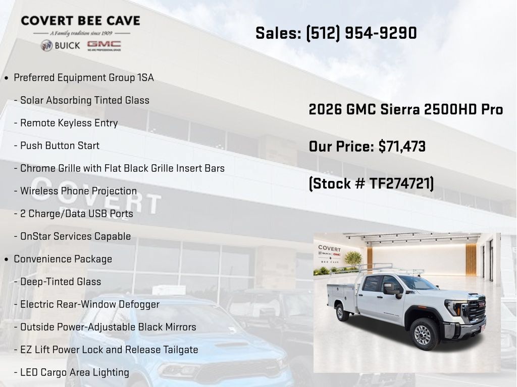 New 2026 GMC Sierra 2500 Pro w/ Convenience Package RWD image 7