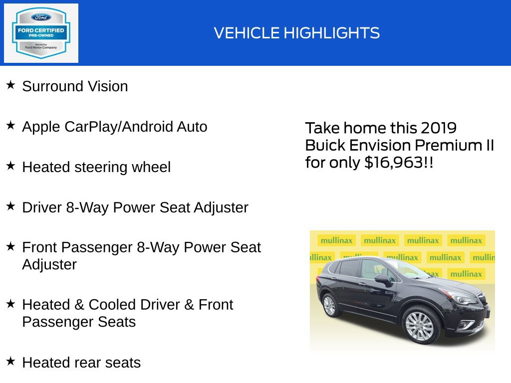 Used 2019 Buick Envision Premium w/ Driver Confidence Package AWD/4WD image 20
