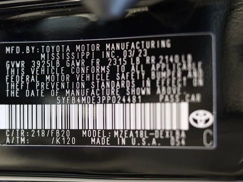 Used 2023 Toyota Corolla LE w/ Carpet Mat Package (TMS) image 18