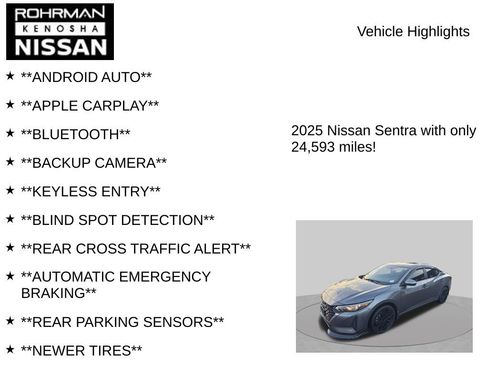Used 2025 Nissan Sentra S w/ Trunk Package FWD image 7