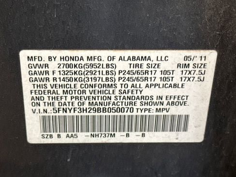 Used 2011 Honda Pilot LX image 22