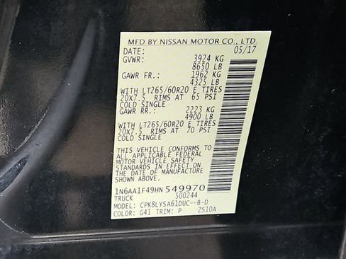 Used 2017 Nissan Titan Platinum Reserve image 12