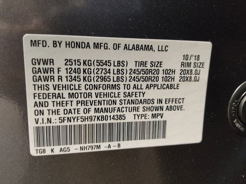 Used 2019 Honda Pilot Touring image 33