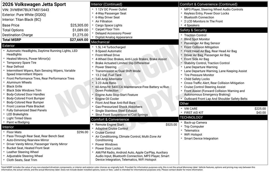Certified 2026 Volkswagen Jetta Sport FWD image 33