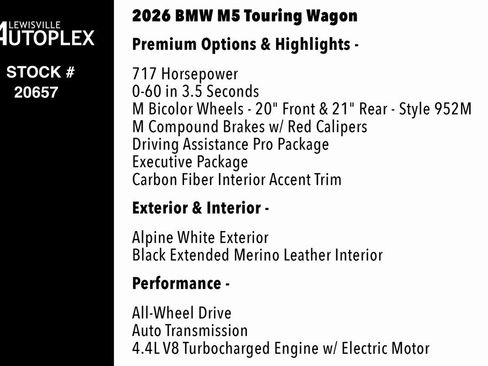 Used 2026 BMW M5 Touring image 2