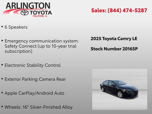 Used 2025 Toyota Camry LE FWD image 4
