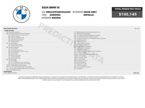 Used 2024 BMW iX xDrive50 w/ Premium Package AWD/4WD image 2