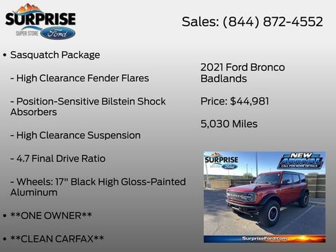 Used 2021 Ford Bronco Badlands AWD/4WD image 17