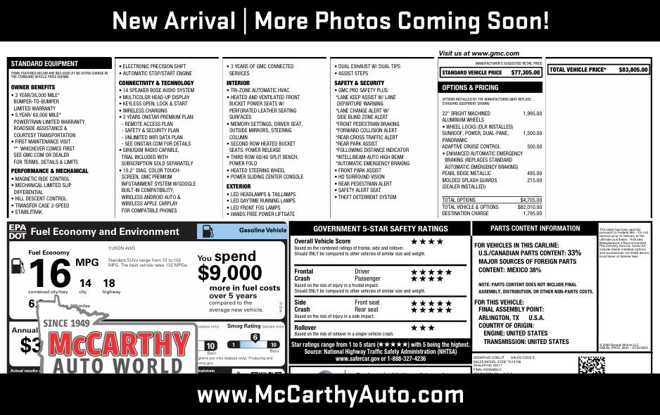 Used 2023 GMC Yukon Denali AWD/4WD image 12
