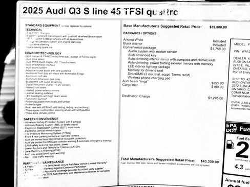 New 2025 Audi Q3 2.0T Premium image 29