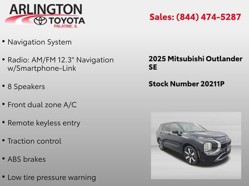 Used 2025 Mitsubishi Outlander SE AWD/4WD image 2