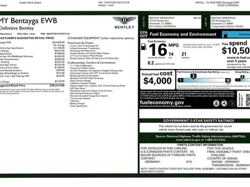 New 2025 Bentley Bentayga Extended Wheelbase image 46